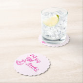 Trendy Pink Dirty Thirty 30th Birthday ペーパーコースター (インサイチュ)