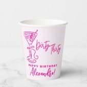 Trendy Pink Dirty Thirty 30th Birthday Napkins 紙コップ (正面)