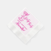 Trendy Pink Dirty Thirty 30th Birthday Napkins 縁ありカクテルナプキン (角)