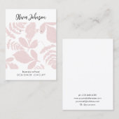 Trendy Pink Leaf Pattern Jewelry Earring Display  名刺 (正面/裏面)