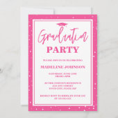Trendy Pink Photo 2026 Graduation Party 招待状 (裏面)