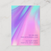 Trendy pink purple gradient earring display card 名刺 (裏面)