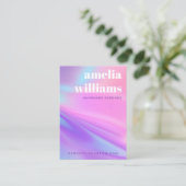 Trendy pink purple gradient earring display card 名刺 (スタンド正面)