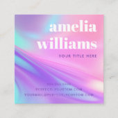 Trendy pink purple pastel gradient スクエア名刺 (正面)