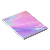 Trendy pink purple pastel gradient ノートパッド (アングル)