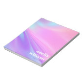 Trendy pink purple pastel gradient ノートパッド (回転)