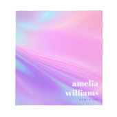 Trendy pink purple pastel gradient ノートパッド (正面)