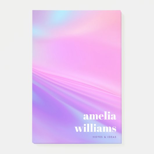 Trendy pink purple pastel gradient ポストイット (正面)