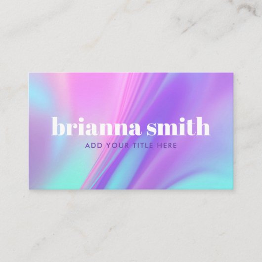 Trendy pink purple pastel gradient 名刺 (正面)