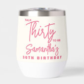 Trendy Pink Talk Thirty To Me 30th Birthday (正面)
