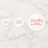 Trendy Pink Talk Thirty To Me 30th Birthday コンフェッティ (裏面)