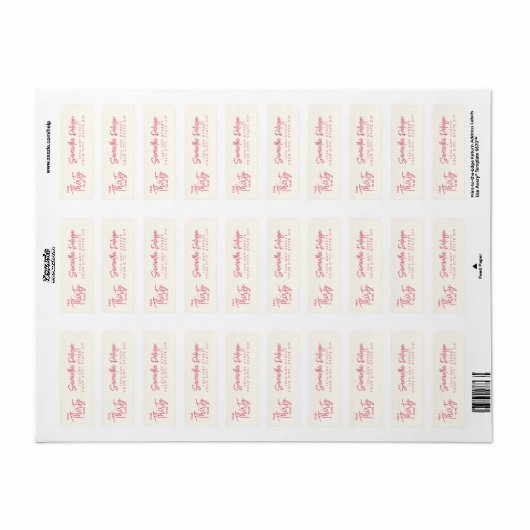 Trendy Pink Talk Thirty To Me 30th Birthday ラベル (フルシート)