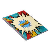 Trendy pop art Modern retro OMG 50s red blue ノートブック (右側)