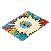 Trendy pop art Modern retro OMG 50s red blue ノートブック (左側)