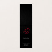 Trendy Premium Silk Modern Monogrammed Plain Black 名刺 (外部フラット)