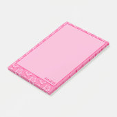 Trendy Preppy Pink Tropical Floral  ポストイット (アングル)