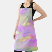 Trendy pretty colorful abstract waves エプロン (インサイチュ)