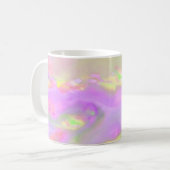 Trendy pretty colorful abstract waves コーヒーマグカップ (正面左)