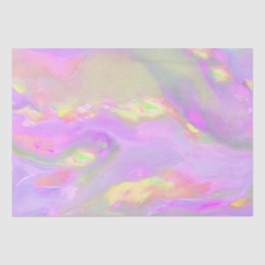 Trendy pretty colorful abstract waves 薄葉紙 (正面)