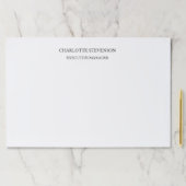 Trendy Professional White Plain Simple Minimalist ペーパーパッド (インサイチュ)