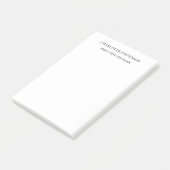 Trendy Professional White Plain Simple Minimalist ポストイット (アングル)