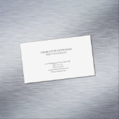 Trendy Professional White Plain Simple Minimalist マグネット名刺 (インサイチュ)
