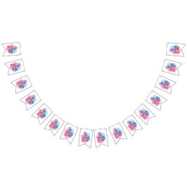 Trendy Purple and Pink Easter Eggs wrapping paper  バンティングフラッグ