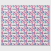 Trendy Purple and Pink Easter Eggs wrapping paper  ラッピングペーパー (フラット)