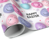 Trendy Purple and Pink Easter Eggs wrapping paper  ラッピングペーパー (ロールコーナー)