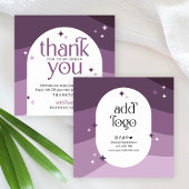 Trendy Purple Business Thank You For Order Card スクエア名刺