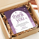 Trendy Purple Business Thank You For Order Card スクエア名刺