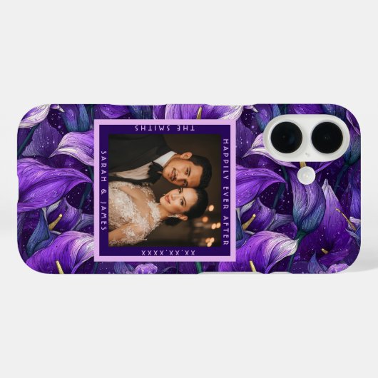 Trendy Purple Calla Lilies Fantasy Boho Wedding Case-Mate iPhoneケース (裏面 (横))