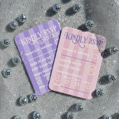 Trendy Purple Disco Wedding RSVP Enclosure Card エンクロージャーカード