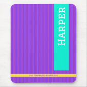 Trendy Purple Personalized Name  マウスパッド (正面)