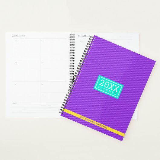 Trendy Purple Personalized Name & Monogram Planner プランナー手帳 (ディスプレー)