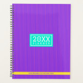 Trendy Purple Personalized Name & Monogram Planner プランナー手帳 (正面)