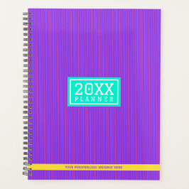 Trendy Purple Personalized Name & Monogram Planner プランナー手帳