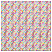 Trendy Rainbow Diagonal Lines Pattern Pop Art ファブリック (見本)