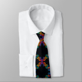 Trendy Rainbow Double Helix DNA Necktie  ネクタイ (タイ)