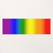 Trendy Rainbow Gradient Script Name ヨガマット (裏面(横))