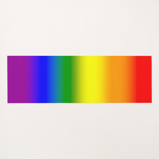 Trendy Rainbow Gradient Script Name ヨガマット (裏面(横))