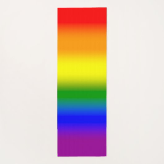 Trendy Rainbow Gradient Script Name ヨガマット (裏面)