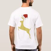 Trendy red Christmas print t-shirt Tシャツ (裏面)