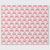 Trendy red ribbon bows  ラッピングペーパー (フラット)