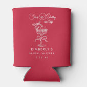 Trendy Red She's The Cherry On Top Bridal Shower 缶クーラー (裏面)