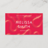 Trendy Red Stylish Professional Beauty Spa Salon 名刺 (正面)
