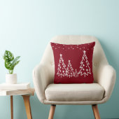 Trendy Red Throw Pillow for christmas season クッション (椅子)