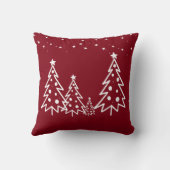 Trendy Red Throw Pillow for christmas season クッション (裏面)