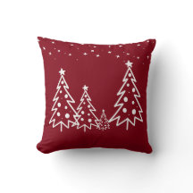 Trendy Red Throw Pillow for christmas season