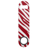 Trendy Red Zebra Animal Sripes スピード栓抜き (裏面)